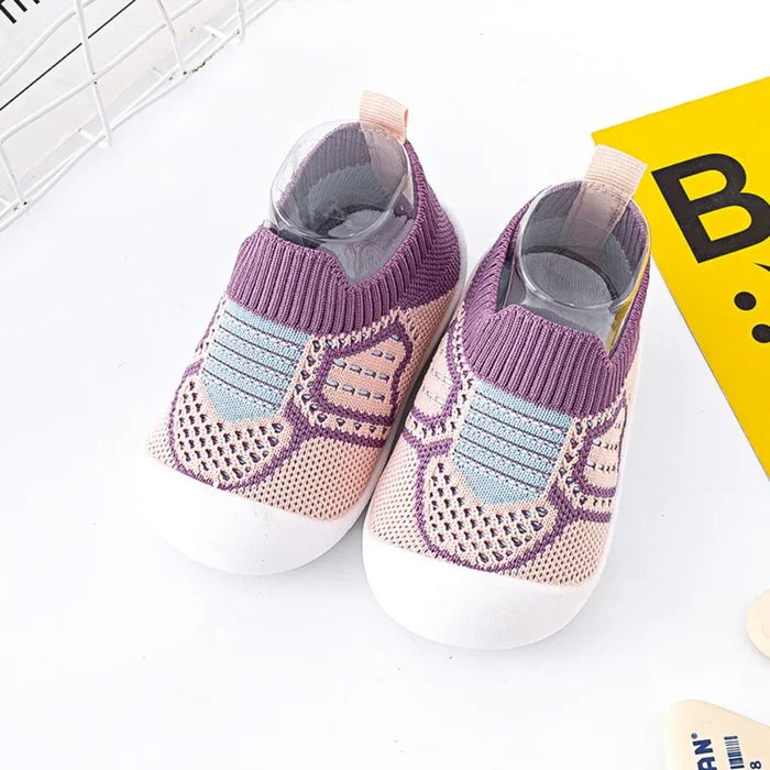 Infant Walking Shoe Socks with Non-Skid Rubber Sole — Soft Cotton Footwear for Toddlers 6-36 Months | Thomler