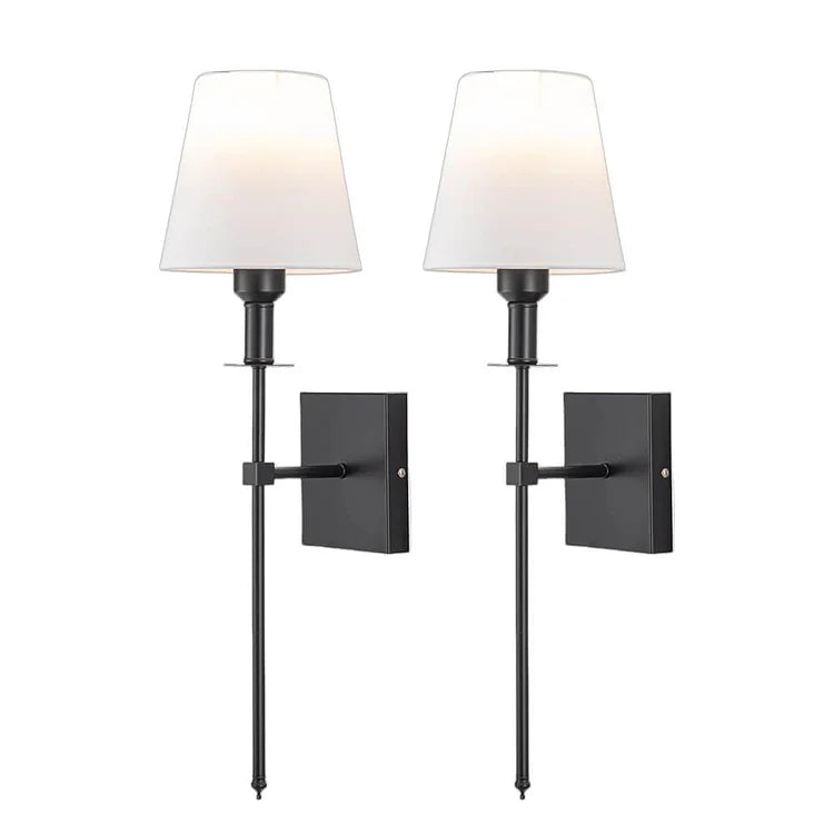 Wall Lamp Iron Fabric 58.0 cm Wireless Rechargeable Gold Black Silver Indoor Outdoor Remote Controlled Reading Light | Thomler