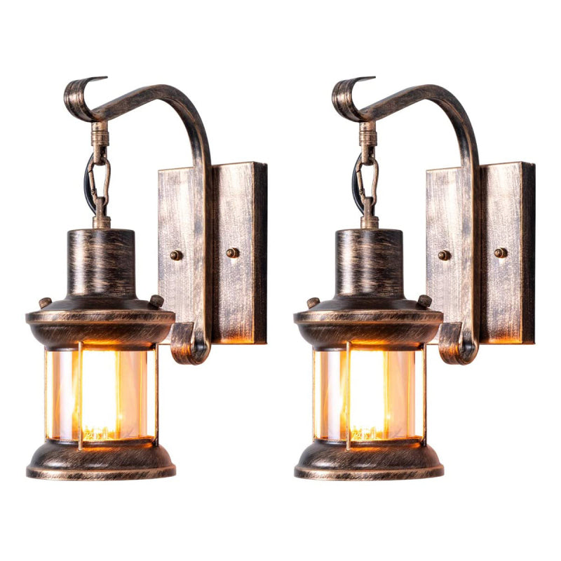 Industrial Metal Wall Sconce E27 Socket for Bedroom Living Room Hallway | Vintage Pipe Fixture Hardwired Indoor Lighting | Thomler