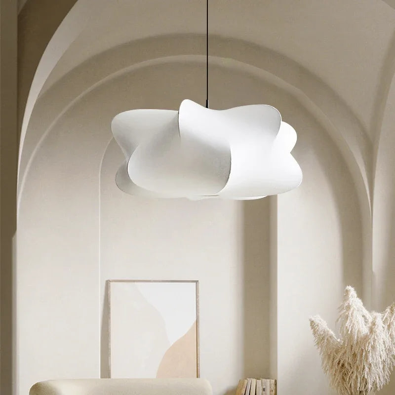 Pendant Light Silk Metal 30.0 cm Beige Soft Dining Room Living Room Hanging Lamp | Thomler