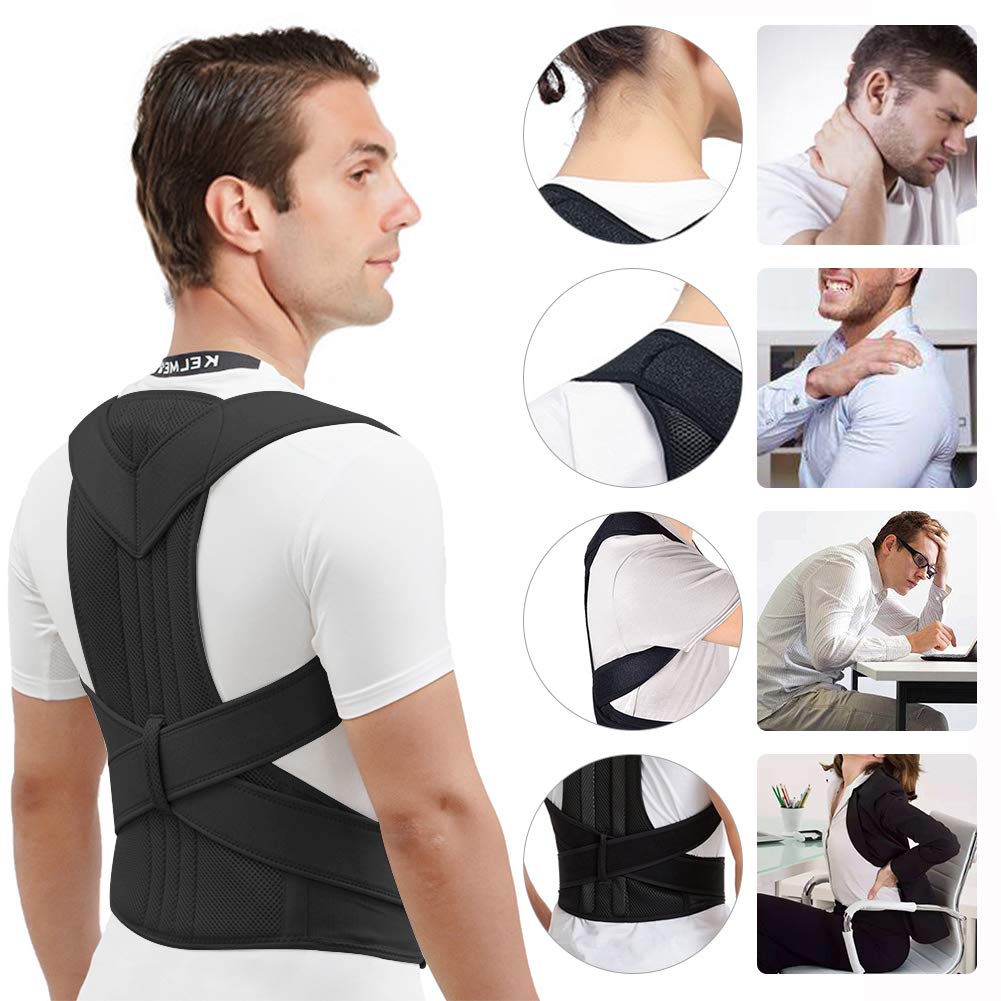 Adjustable Posture Corrector Brace for Upper Back & Shoulder Support – Breathable Design for Men & Women, Hidden Under Clothes, Helps Alignm | Thomler