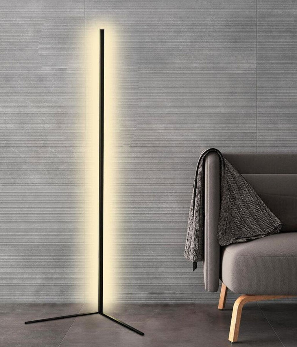 Modern RGB LED Floor Lamp with Remote | Adjustable Warm White & Color Changing Standing Light for Living Room Corner & Home Ambiance | 24W | Thomler