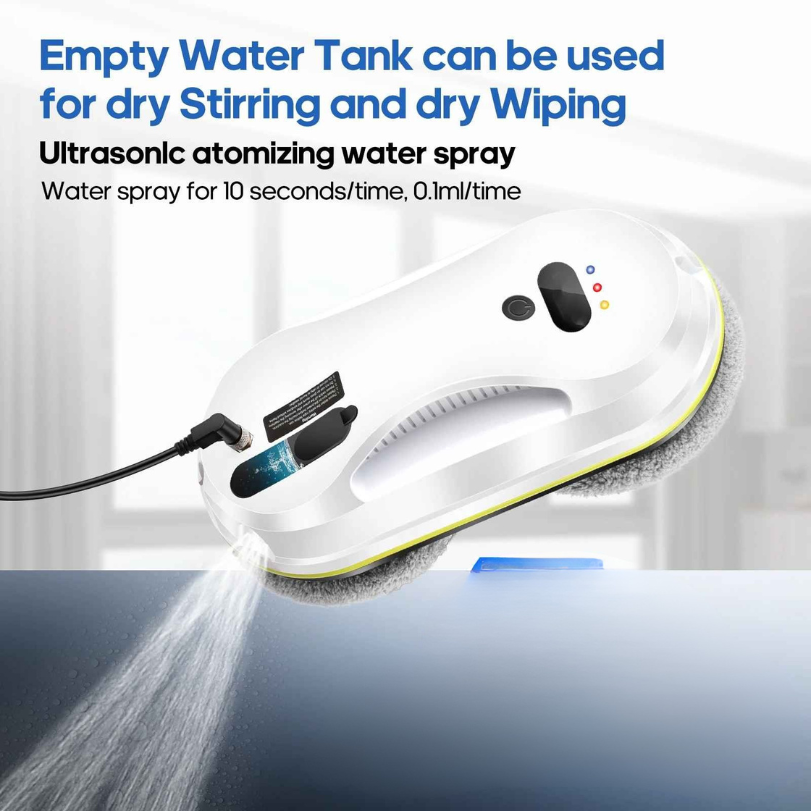 Automatic Glass Cleaner Robot with Spray System for Windows, Mirrors & Glass Doors – Remote Control & Edge Sensors | Thomler