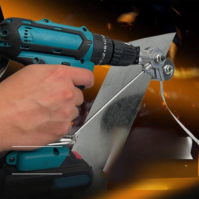 Metal Cutting Drill Attachment – Precision Shear Tool for Sheet Metal & Aluminum – Fits Most Power Drills | Thomler