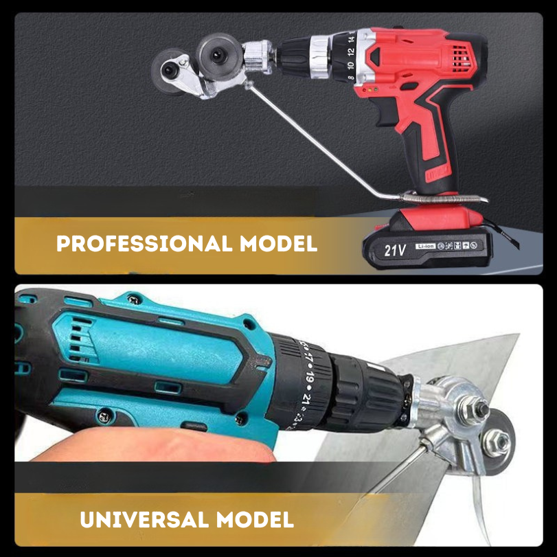 Metal Cutting Drill Attachment – Precision Shear Tool for Sheet Metal & Aluminum – Fits Most Power Drills | Thomler
