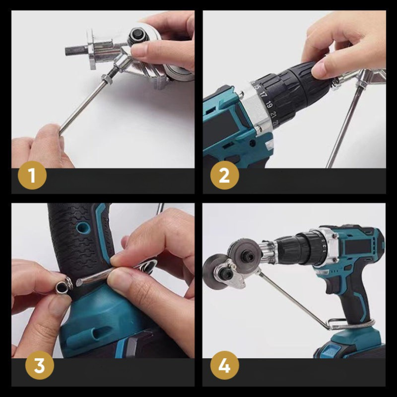 Metal Cutting Drill Attachment – Precision Shear Tool for Sheet Metal & Aluminum – Fits Most Power Drills | Thomler