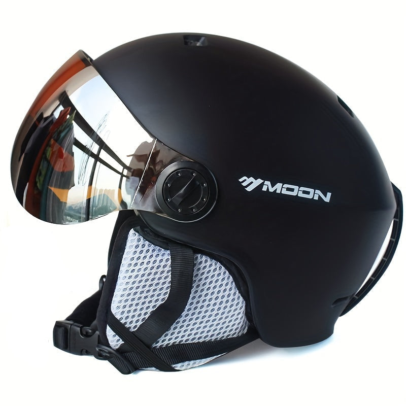 Ski Helmet PC EPS Adjustable Fit Black Winter Sports Snowboarding Protective Visor Outdoor Safety Gear | Thomler