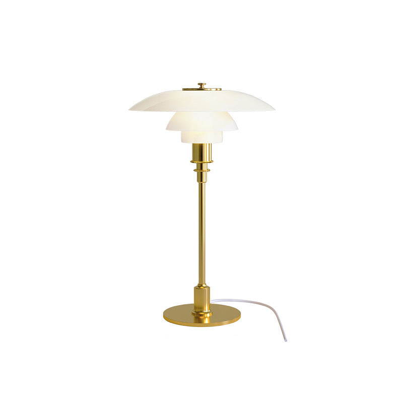 Table Lamp Glass 19 in Desk Bedroom Study 5W Warm Cool White Light | Thomler