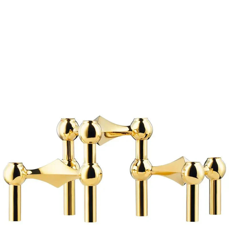 3-Piece Steel Atom Taper Holder Set – Modern Geometric Candlestick Display for Dining Tables, Shelves & Consoles | Thomler