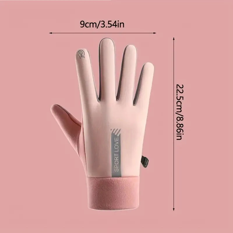 Insulated Touch-Screen Gloves with Silicone Grip Palm for Winter Cycling, Driving & Outdoor Activities | Thomler