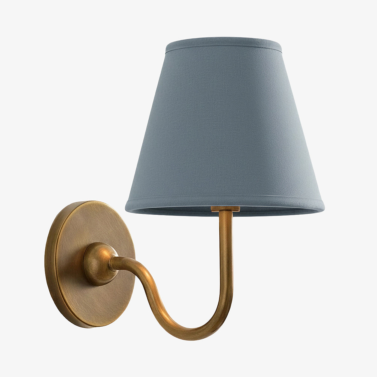 Brass Sconce with Fabric Drum Shade – 1 or 2 Light Hardwired Fixture for Bedroom, Hallway & Living Room | Thomler