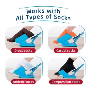 Compression Sock Helper Tool with Handles – Easy Dressing Aid for Putting On & Taking Off Socks – Portable Sock Assist Device for Seniors, M | Thomler