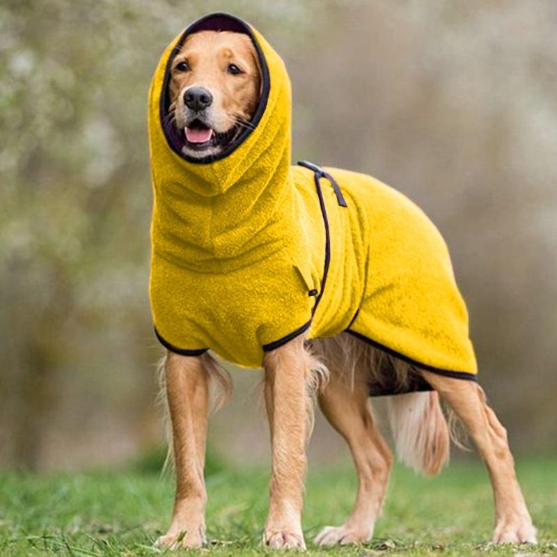 Microfiber Dog Bathrobe with Adjustable Buckle & Neck – Quick-Dry Towel Robe for Cats & Dogs, All Sizes – Machine Washable Pet Drying Coat | Thomler