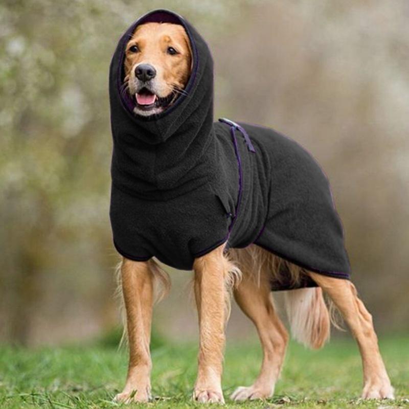 Microfiber Dog Bathrobe with Adjustable Buckle & Neck – Quick-Dry Towel Robe for Cats & Dogs, All Sizes – Machine Washable Pet Drying Coat | Thomler