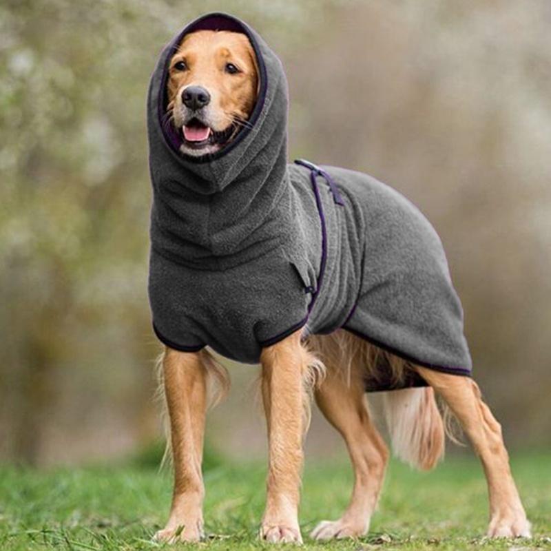 Microfiber Dog Bathrobe with Adjustable Buckle & Neck – Quick-Dry Towel Robe for Cats & Dogs, All Sizes – Machine Washable Pet Drying Coat | Thomler