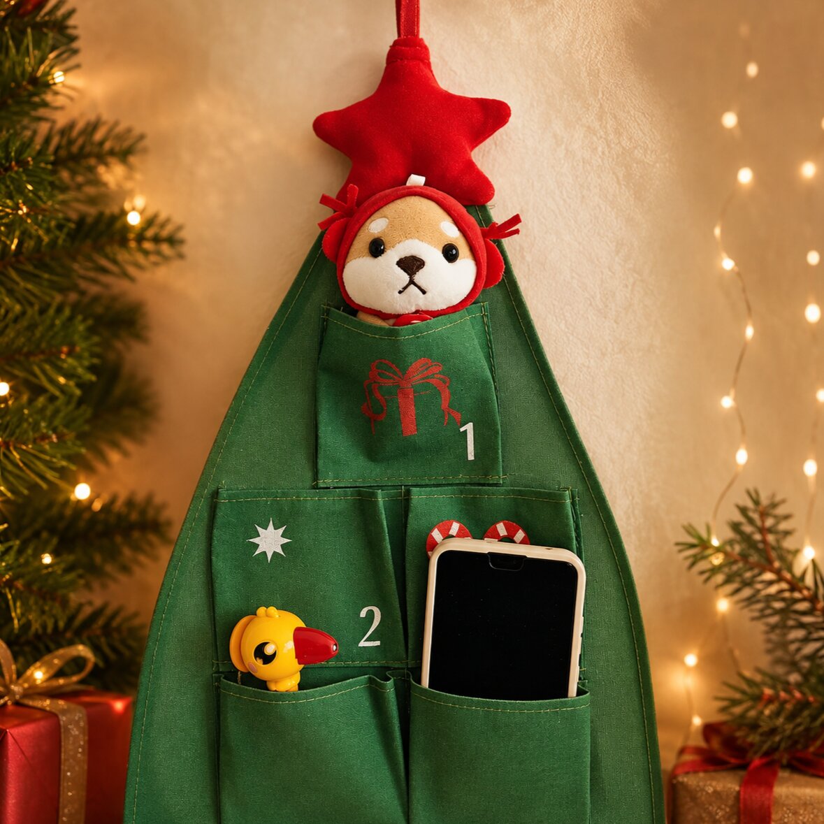 Fill-Your-Own Countdown Calendar with 24 Pockets – Reusable Tree Design for Daily Holiday Surprises, Gifts & Treats | Thomler