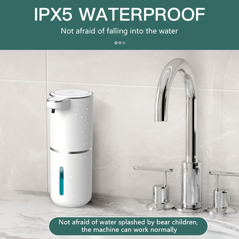 Automatic Soap Dispenser Plastic 380 ml White Wall Mounted Bathroom Kitchen Touchless Foam Sensor Dispenser USB Rechargeable | Thomler