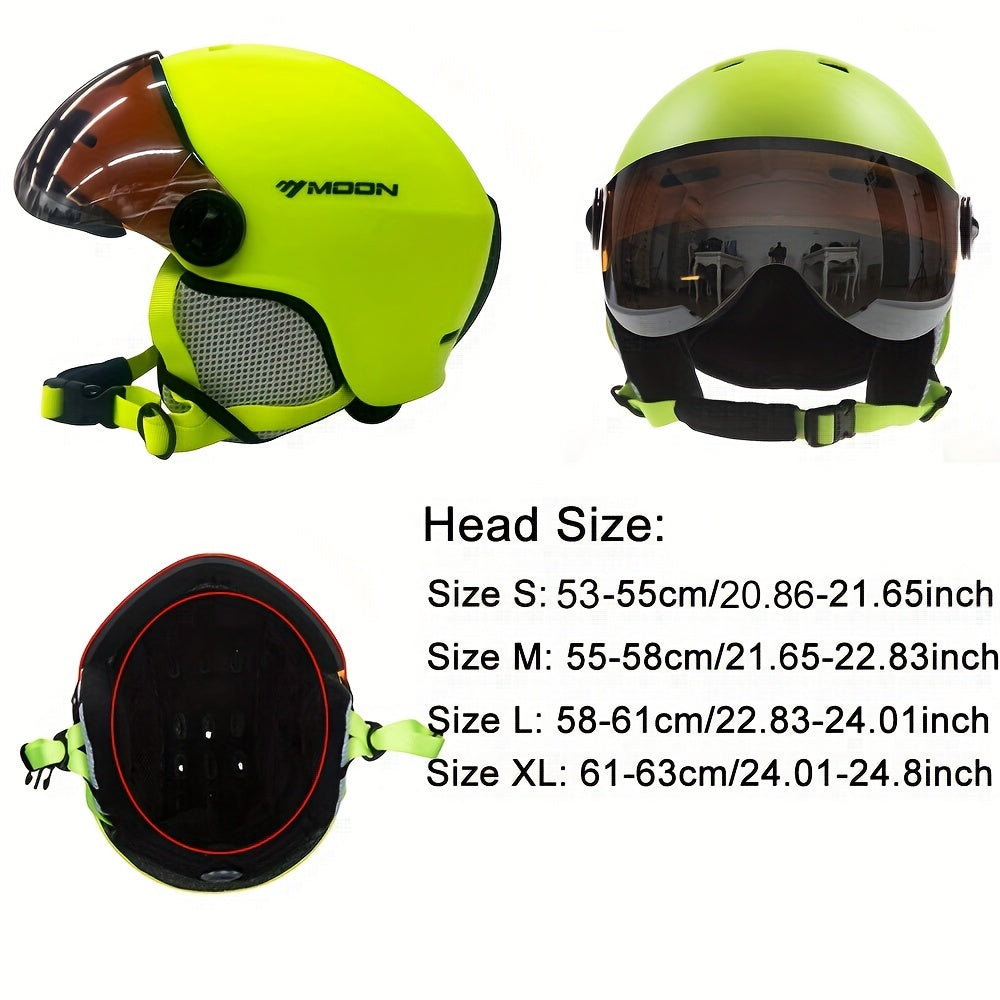 Ski Helmet PC EPS Adjustable Fit Black Winter Sports Snowboarding Protective Visor Outdoor Safety Gear | Thomler