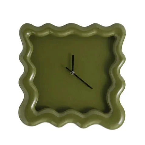 Wandklok Wit Golvend Frame 30cm Minimalistisch ABS Woonkamer Slaapkamer Modern | Sansoti