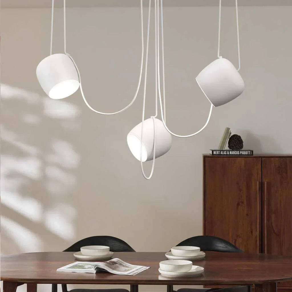 Pendant Light Aluminum 10W Dimmable 9.8 in Modern Living Room Kitchen Hanging Lamp Adjustable Cable Design | Thomler