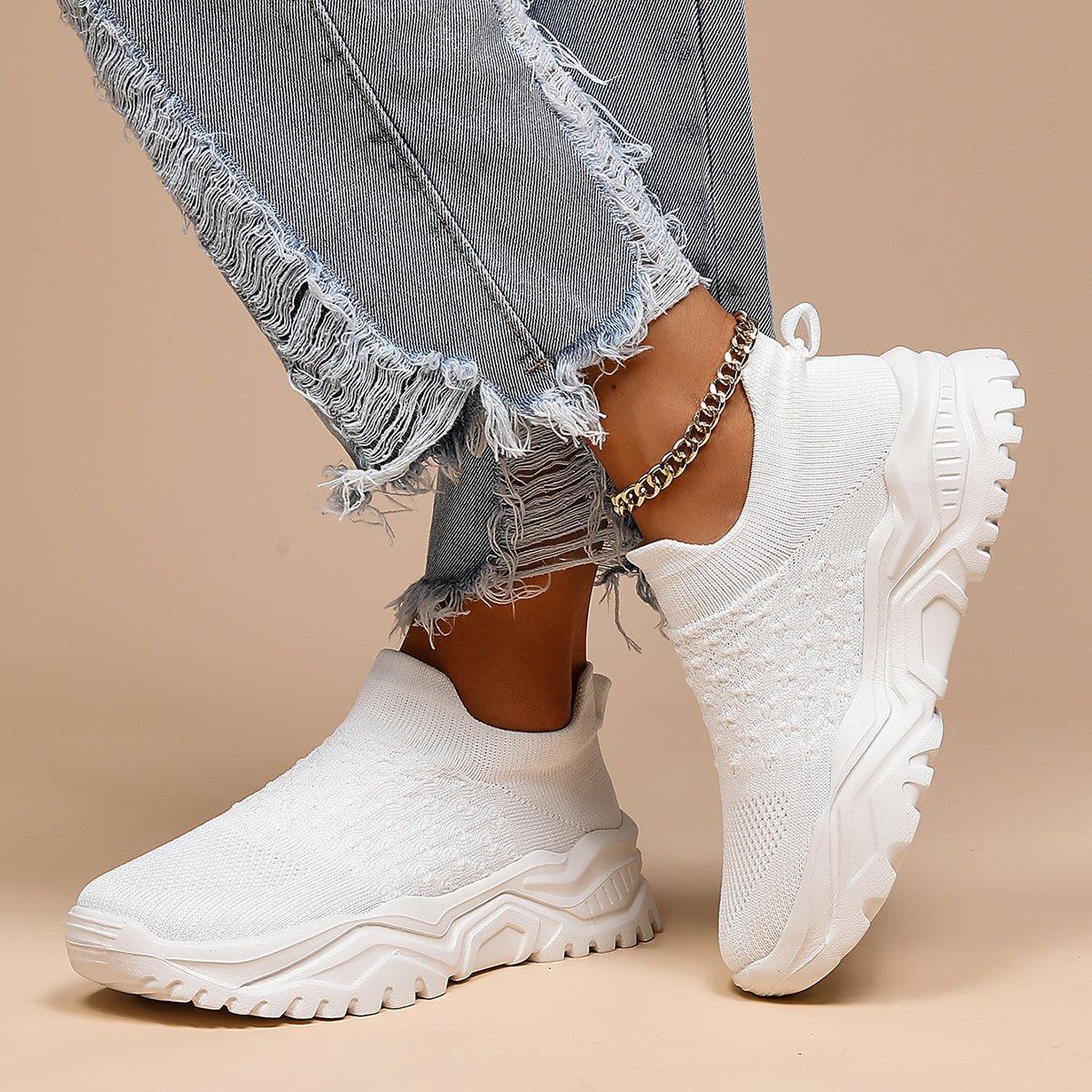 Orthopedic Slip-On Sneakers for Women & Men All Day Support White Cushioned Walking Shoes for Nurses Work Healthcare Restaurant Standing | Thomler