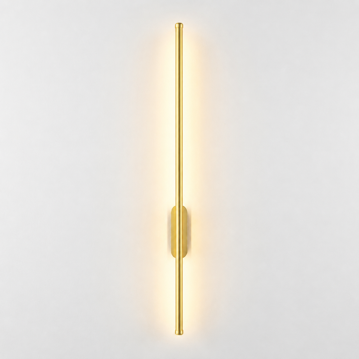 Modern Linear LED Wall Light 3000K Warm White Brushed Metal Sconce for Living Room Hallway Entry Bedroom Corridor Accent Lighting | Thomler
