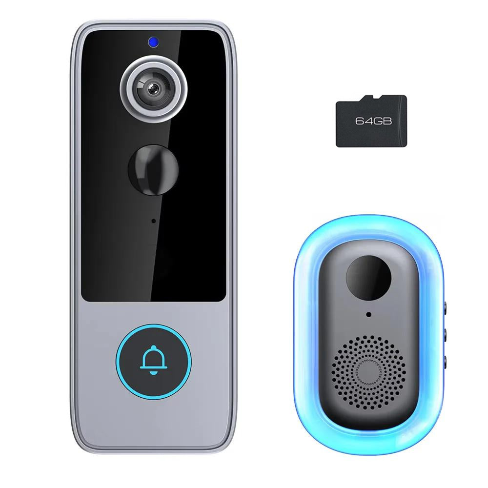 Smart Wireless Video Doorbell with HD Camera, Two-Way Talk & Motion Alerts – No Monthly Fees, Weather Resistant, Night Vision for Front | Thomler