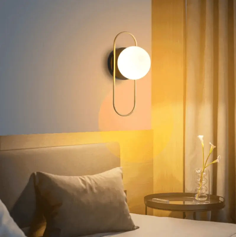 Wall Lamp Glass Globe 58.0 cm Adjustable Gold Bedroom Living Room Industrial Ambient Lighting E27 Sconce | Thomler