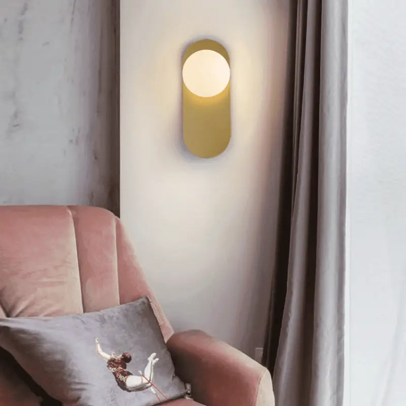Wall Lamp Glass Globe 58.0 cm Adjustable Gold Bedroom Living Room Industrial Ambient Lighting E27 Sconce | Thomler