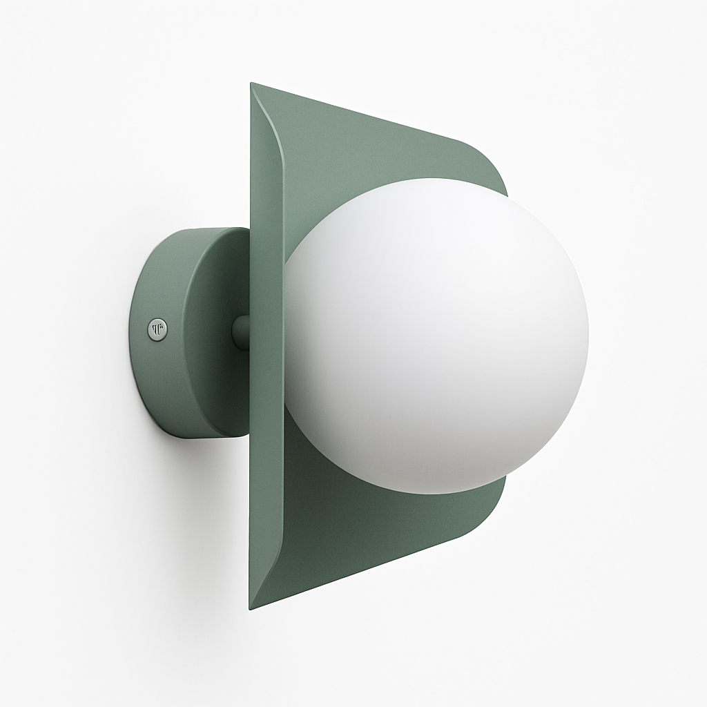 Wall Lamp Metal 25.5 cm White Globe Bedroom Hallway Geometric Hexagon LED E27 Modern Ambient Wall Light | Thomler