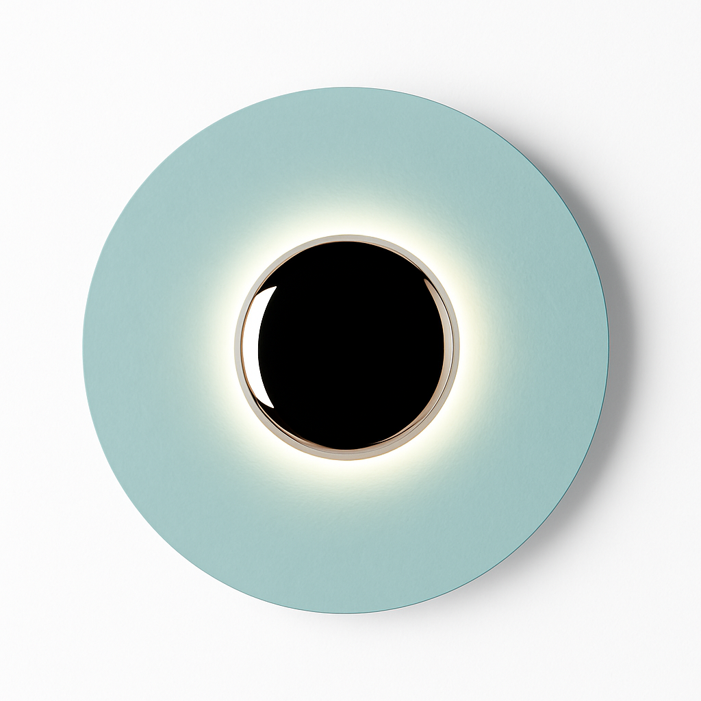 Uplight Metal Disc Wall Sconce Modern Round Circle LED Wall Lamp Painted Finish for Bedroom Living Room Entryway Dining Room | Thomler