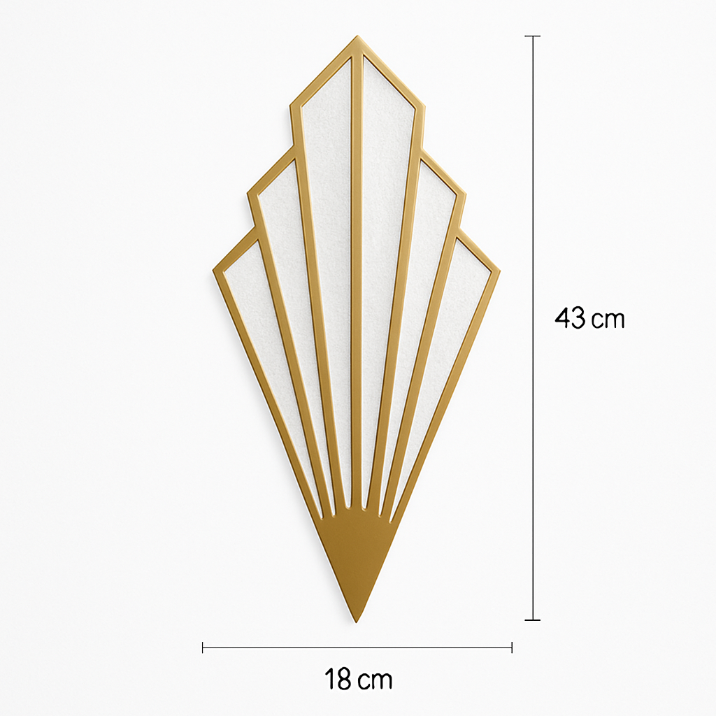 Modern Geometric Triangle Wall Sconce in Painted Metal with Up & Down LED Light for Bedroom, Hallway & Living Room | Thomler