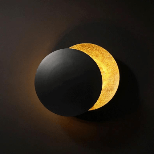 Wandlamp Zonsverduistering Draaibaar Metaal Goud Art Deco LED | Sansoti