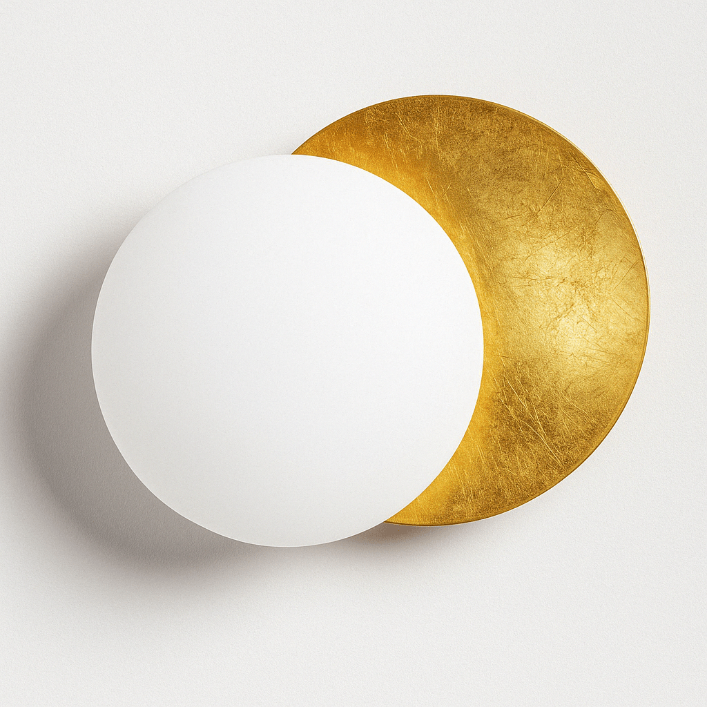 Wandlamp Zonsverduistering Draaibaar Metaal Goud Art Deco LED | Sansoti