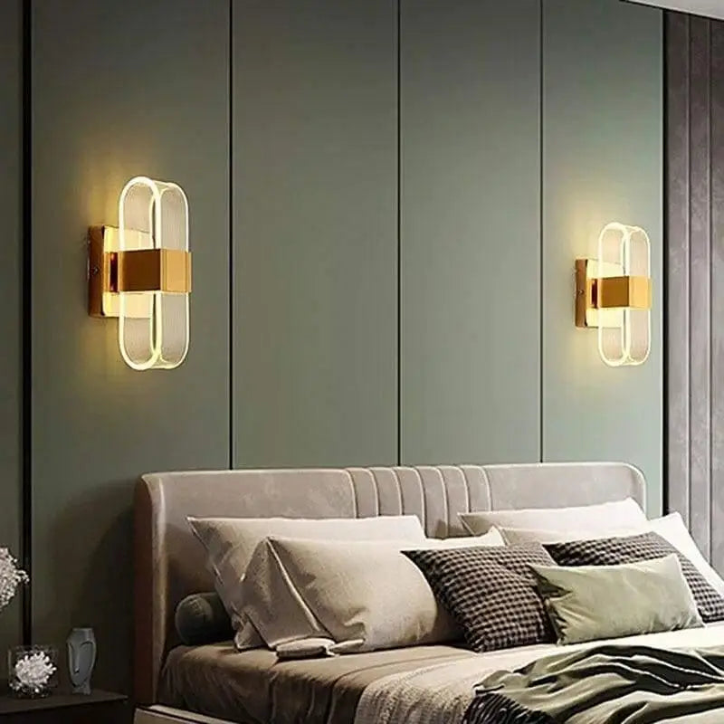 Wall Lamp Acrylic Aluminium 20.0 cm Warm White Bedroom Hallway Scandinavian LED Accent Lighting | Thomler