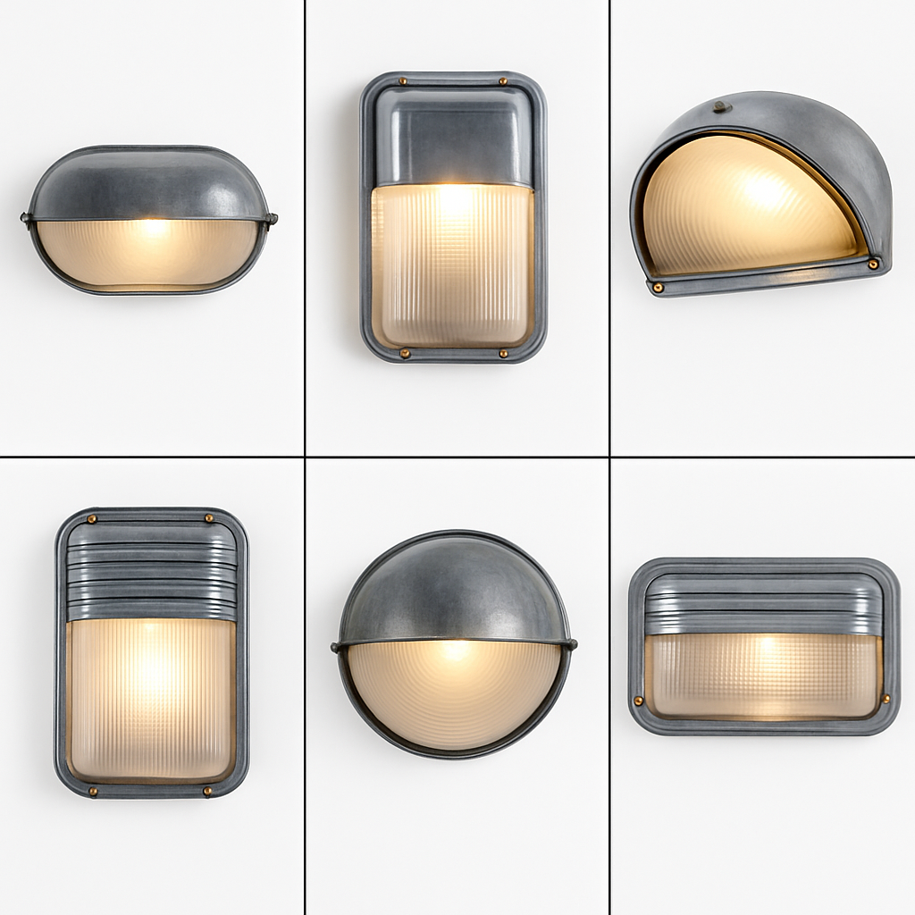 Wall Lamp Aluminium Frosted Glass E27 12W Silver Outdoor Garden Facade Waterproof Industrial Lighting | Thomler