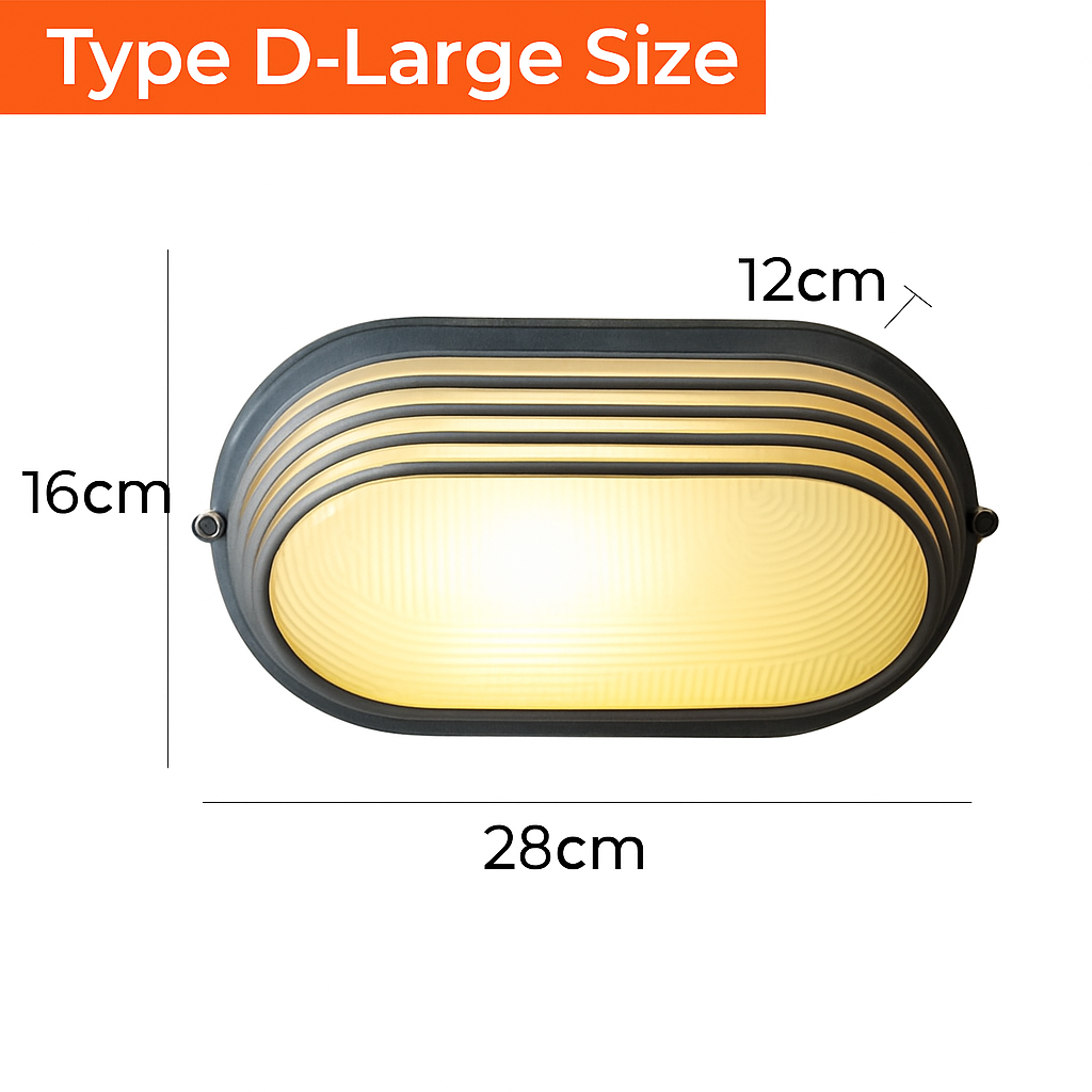 Wall Lamp Aluminium Frosted Glass E27 12W Silver Outdoor Garden Facade Waterproof Industrial Lighting | Thomler