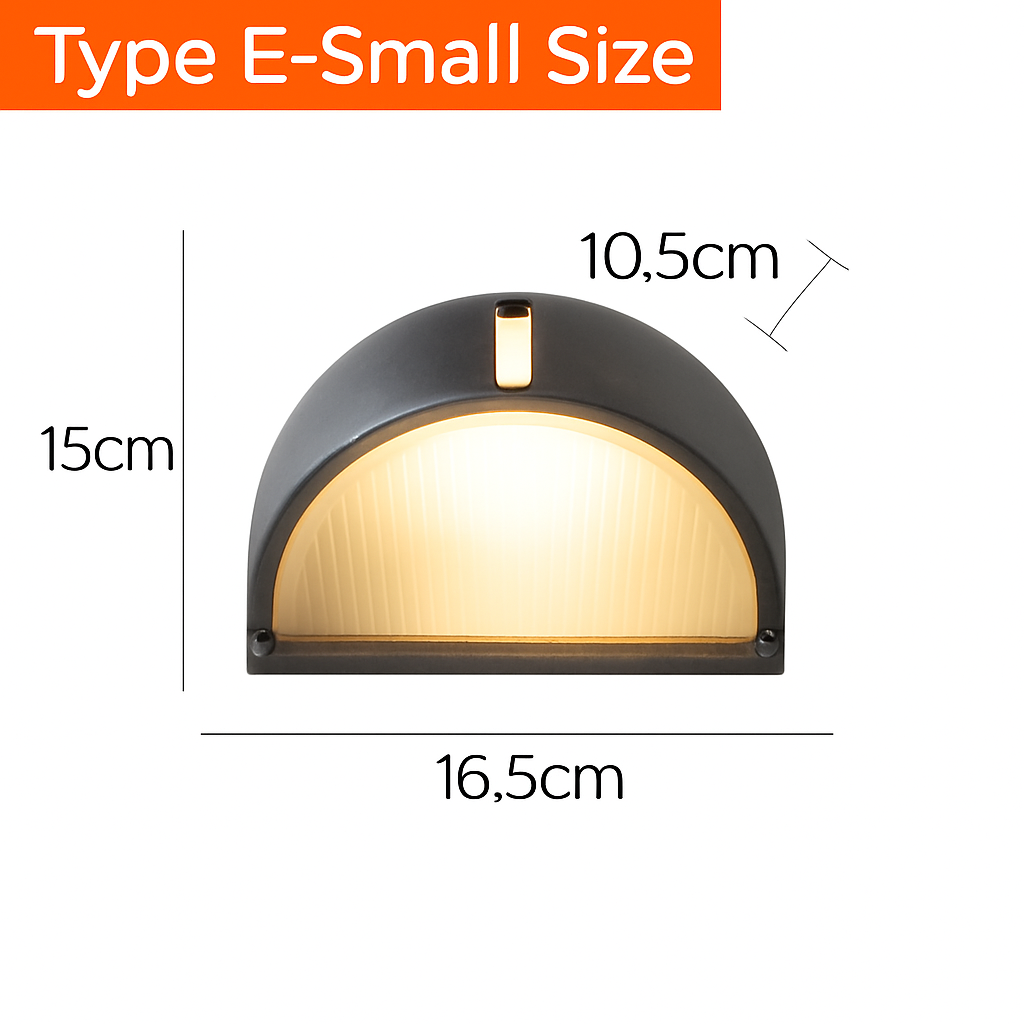 Wall Lamp Aluminium Frosted Glass E27 12W Silver Outdoor Garden Facade Waterproof Industrial Lighting | Thomler