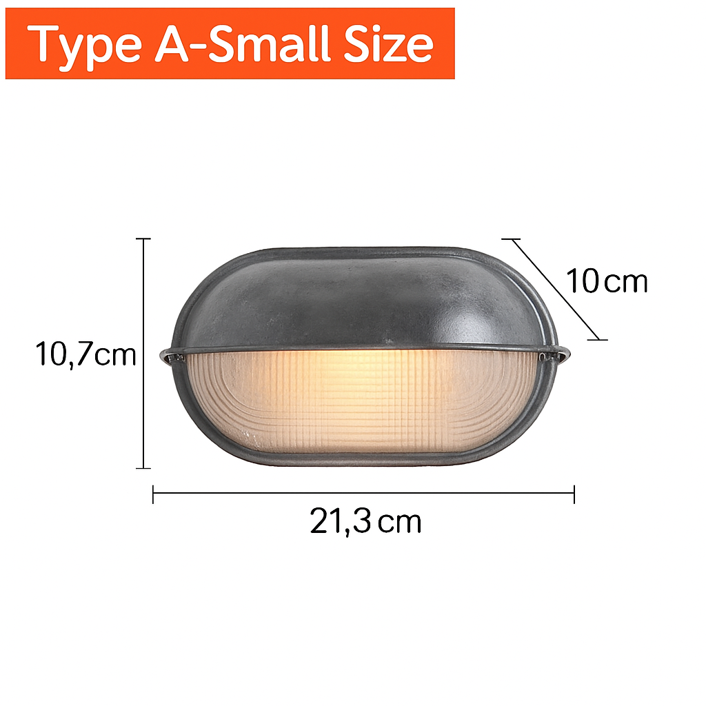 Wall Lamp Aluminium Frosted Glass E27 12W Silver Outdoor Garden Facade Waterproof Industrial Lighting | Thomler