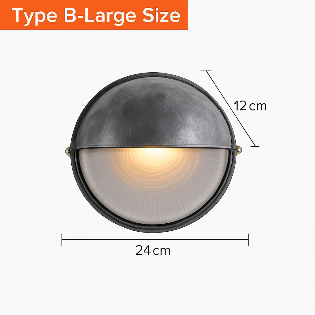 Wall Lamp Aluminium Frosted Glass E27 12W Silver Outdoor Garden Facade Waterproof Industrial Lighting | Thomler