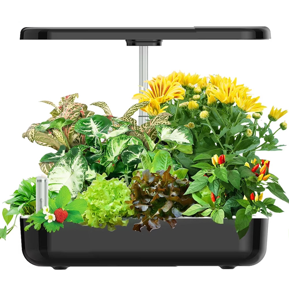 12-Pod Hydroponic Growing System with LED Grow Light for Kitchen Counter Herbs & Vegetables | Thomler