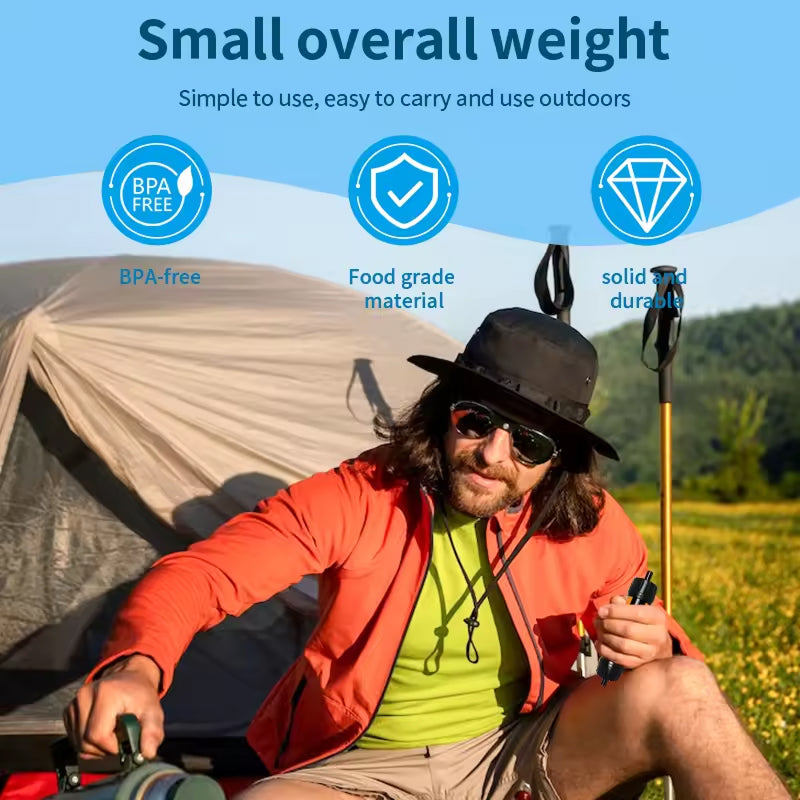 Portable Survival Water Purification Straw for Hiking, Camping & Emergency Preparedness – 4000L Capacity Filtration System with 0.01 | Thomler