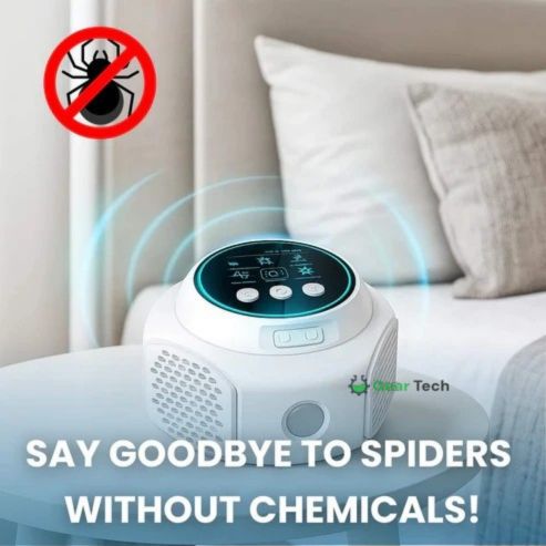 Ultrasonic Spider Repellent Plug-In for Home, Chemical-Free Pest Control Device, Safe for Kids & Pets, 3200 sq ft Coverage | Thomler