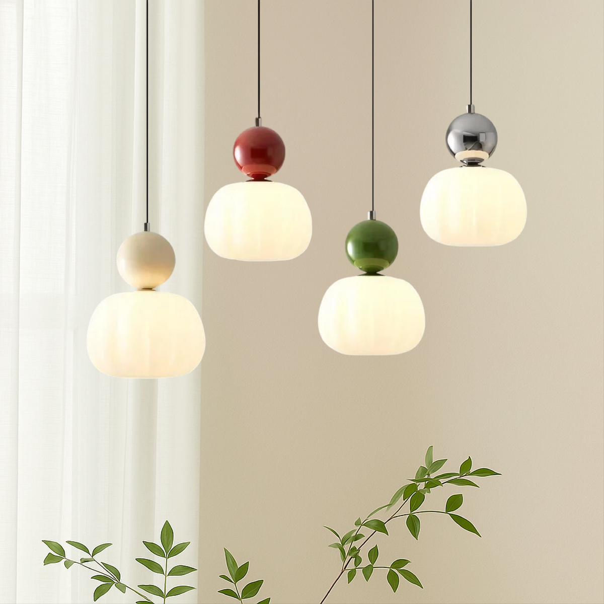 Geometric Art Deco Pendant Light with Warm LED Glow for Dining Room & Kitchen Island – Ribbed Acrylic Shade, Iron Frame, Adjustable Cord | Thomler