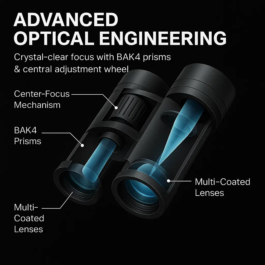 Portable 40×22 Binoculars with Wide Field of View for Travel & Outdoor Adventures | Thomler