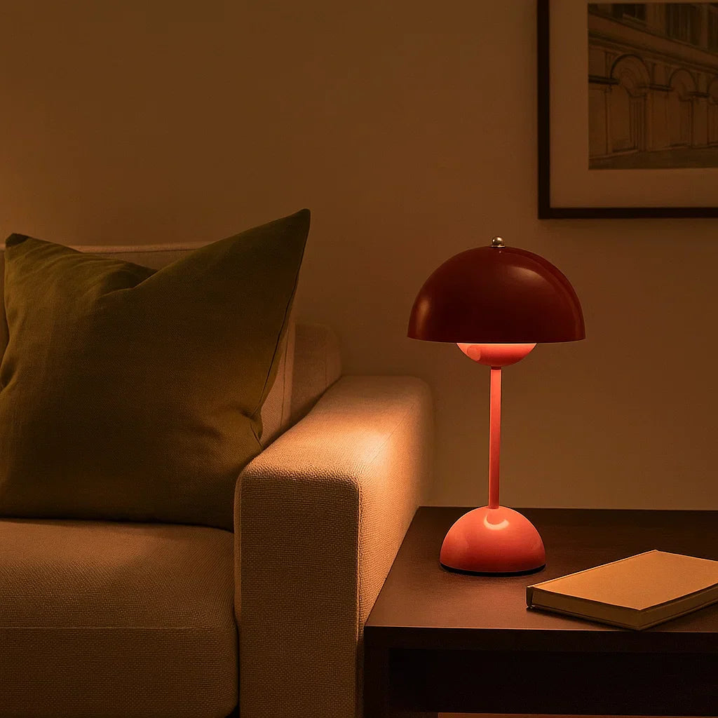 Table Lamp Metal Touch Control Three Level Dimming Blue Bedroom Desk Reading Light Scandinavian Style | Thomler
