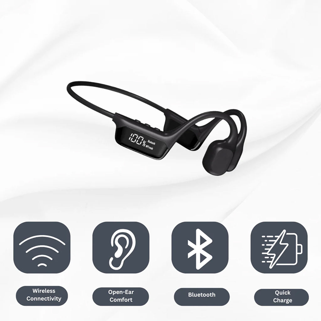 Open-Ear Bone Conduction Wireless Headphones – Lightweight Sport Earphones with 13-Hour Battery, IPX5 Water Resistant for Running, Cycling | Thomler