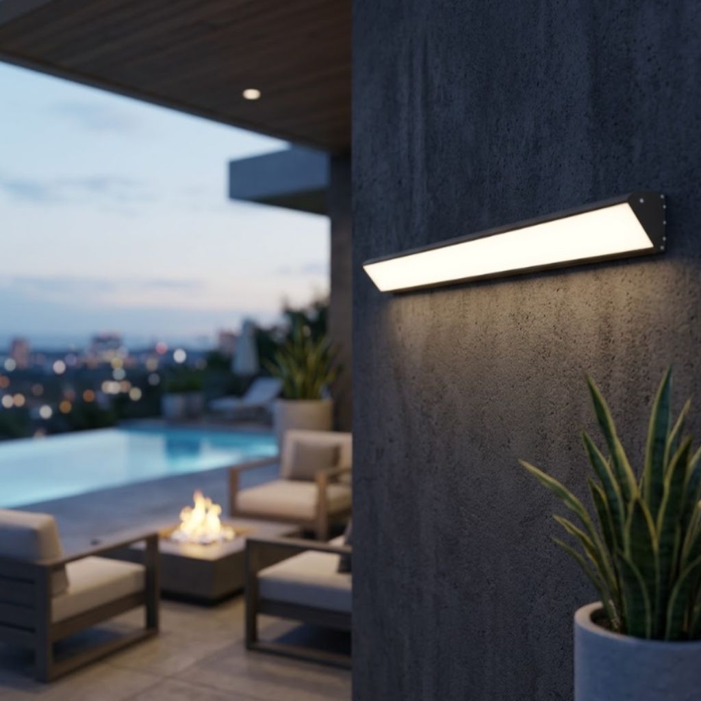Outdoor LED Wall Sconce Hardwired Waterproof Aluminum Light Fixture for Patio Entry Garden in 4 Lengths Warm Neutral Cold White Black | Thomler