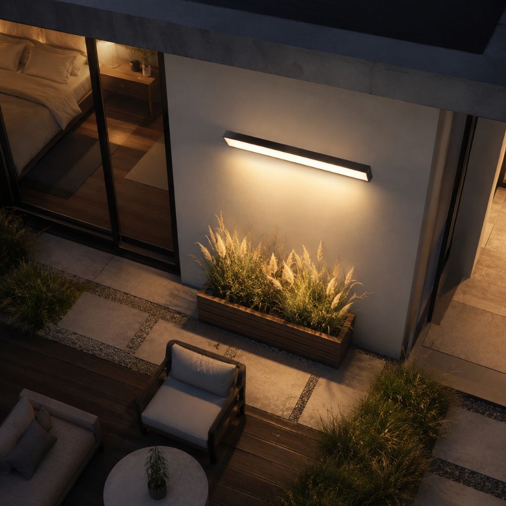 Outdoor LED Wall Sconce Hardwired Waterproof Aluminum Light Fixture for Patio Entry Garden in 4 Lengths Warm Neutral Cold White Black | Thomler