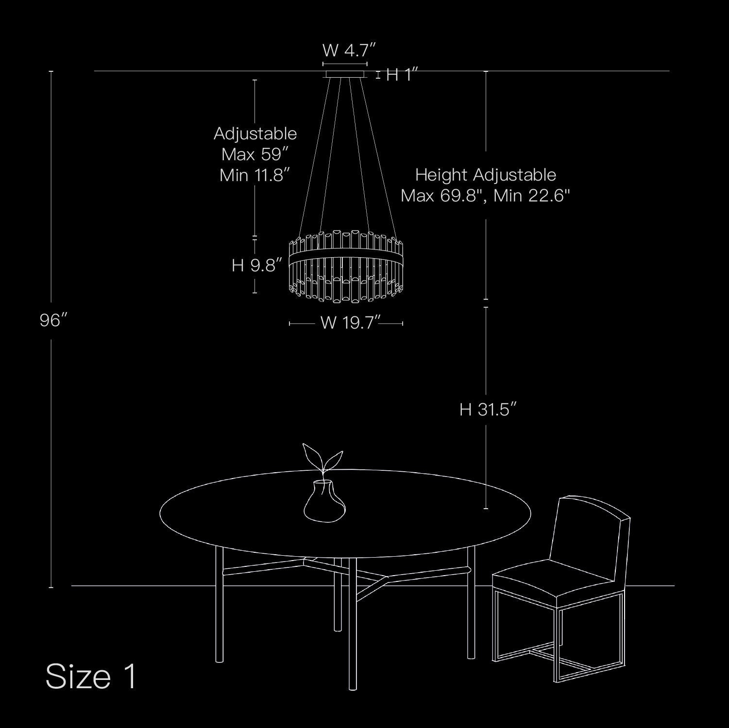 Chandelier Crystal 100.0 cm (39.4") Gold Dining Room Kitchen Island Luxury Ceiling Light Adjustable Hanging Lamp | Thomler